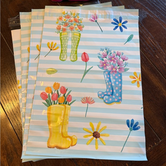 Other - Polymailers: (20) Rain Boots & Tulips 10x13
